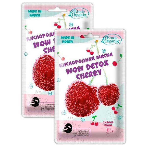 Etude Organix маска кислородная Wow Detox Cherry