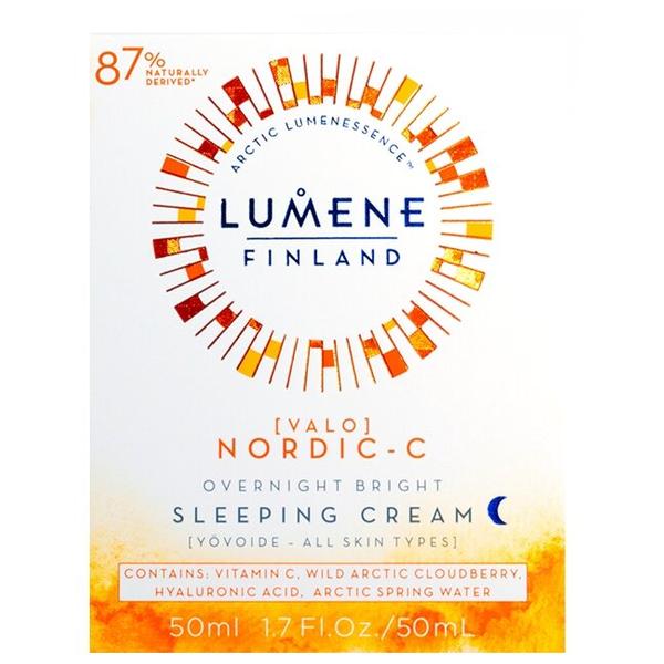 Lumene Valo Nordic-C Overnight Bright Sleeping Cream Contains Vitamin C Восстанавливающий крем-сон для лица