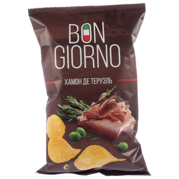 Чипсы BON GIORNO картофельные со вкусом Хамона де теруэль