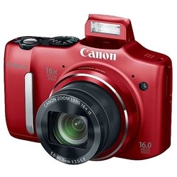Canon PowerShot SX160 IS (red 16Mpix Zoom16x 3 720p SDXC CCD 1x2.3 IS opt 1minF 30fr/s AA)