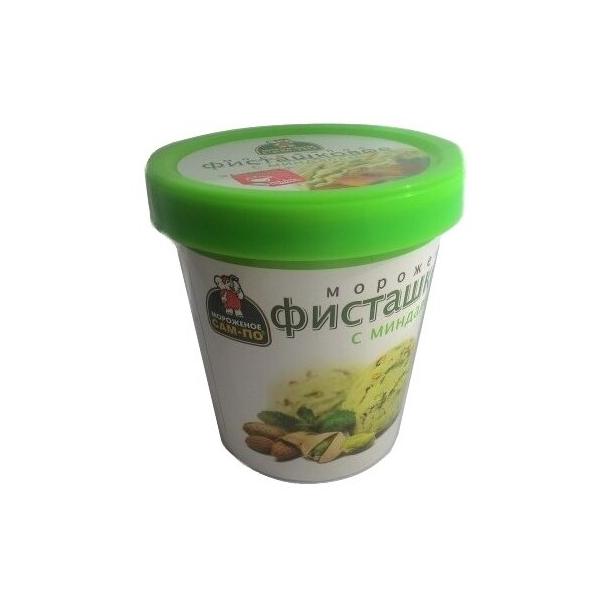 Мороженое САМ-ПО сливочное Пинта фисташковая с миндалем, 250 г
