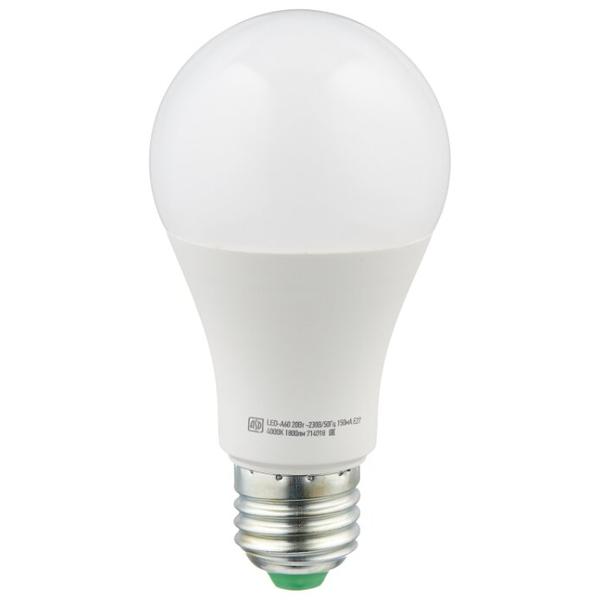 Упаковка светодиодных ламп 10 шт ASD LED-STD 4000К, E27, A60, 20Вт