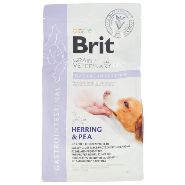 Корм для собак Brit Veterinary Diet при болезнях ЖКТ, сельдь с горошком