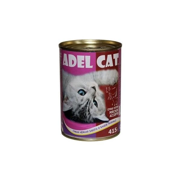 Корм для кошек Adel Cat Сочные кусочки Мясное ассорти