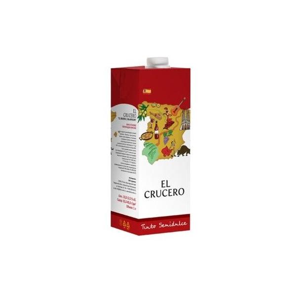 Вино El Crucero красное полусладкое 1 л