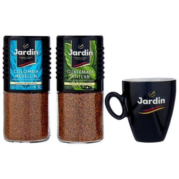 Кофе растворимый сублимированный Jardin 2 вида, подарочный набор с кружкой