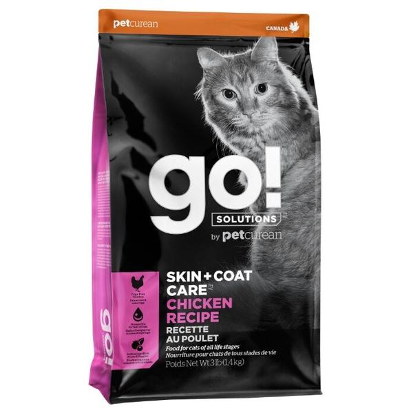 Корм для кошек GO! Skin+Coat для здоровья кожи и шерсти, с курицей