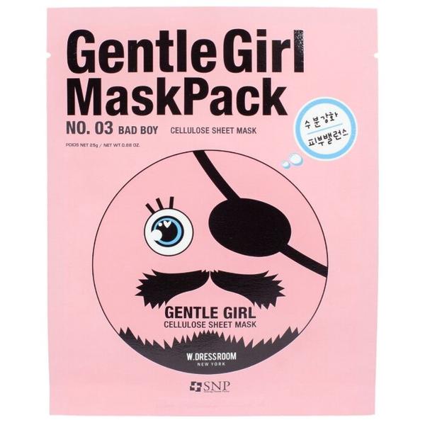 SNP Увлажняющая тканевая маска Gentle Girl Bad Boy Aqua Mask Pack