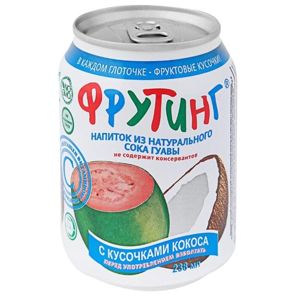 Напиток сокосодержащий Фрутинг из сока гуавы с кусочками кокоса, без сахара