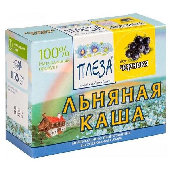 ПЛЕЗА Каша льняная вкус Черника (коробка), 200 г