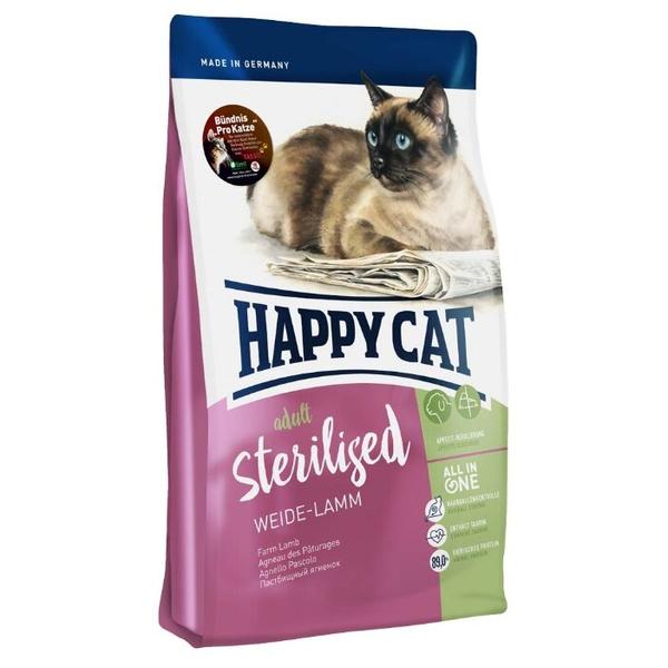 Корм для стерилизованных кошек Happy Cat Supreme для профилактики МКБ, с ягненком