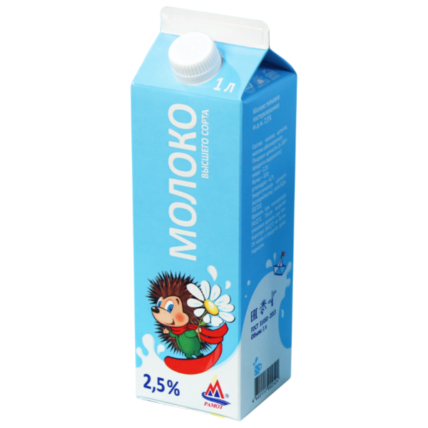 Молоко Рамоз пастеризованное 2.5%, 1 л
