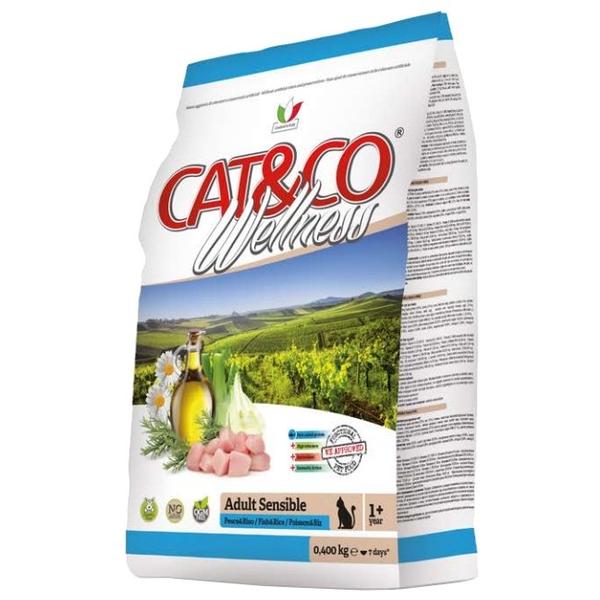 Корм для кошек Adragna Cat&Co Wellness Adult Sensible Fish and Rice