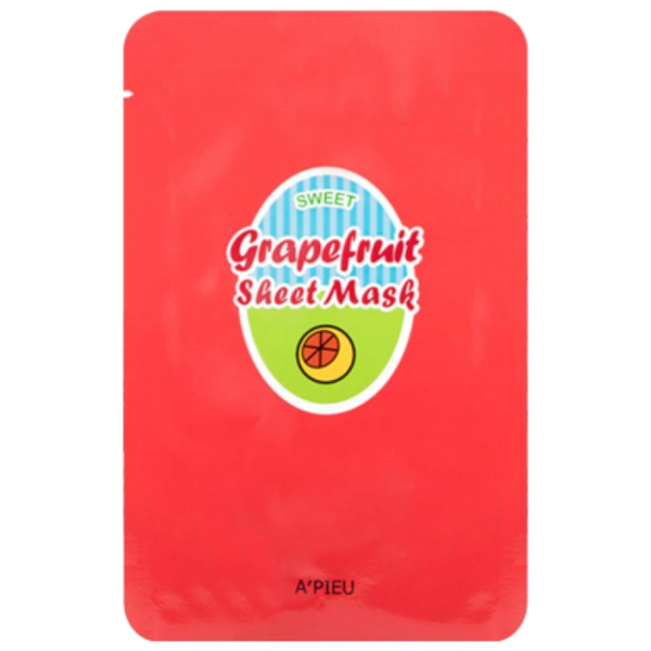 A'PIEU Тканевая маска с экстрактом грейпфрута Grapefruit & Sparkling Sheet Mask