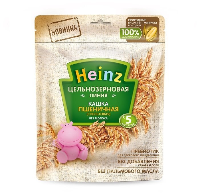Heinz безмолочная цельнозерновая пшеничная (с 5 месяцев) 180 г