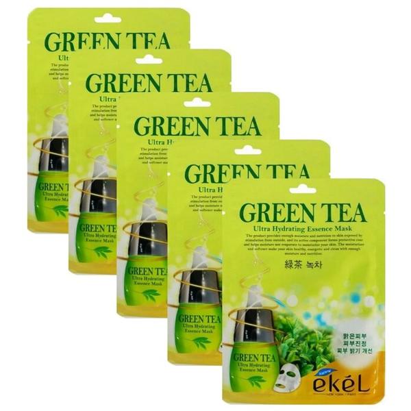 Ekel Ultra Hydrating Essence Mask Green Tea Маска тканевая Зеленый чай