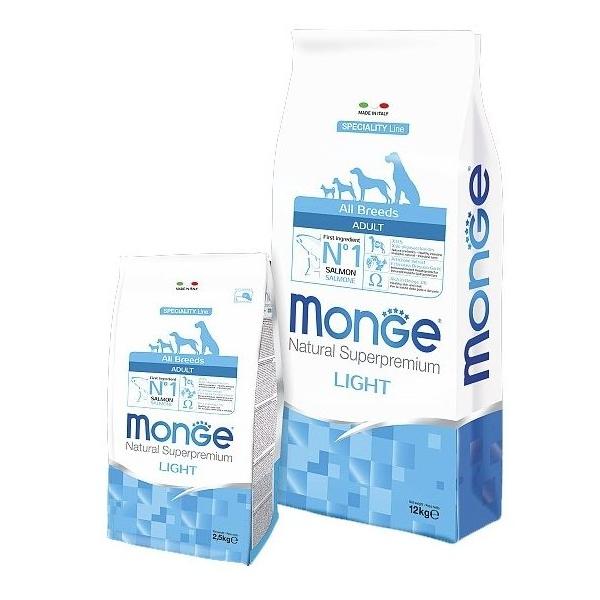 Корм для собак Monge Speciality line для здоровья кожи и шерсти, лосось с рисом
