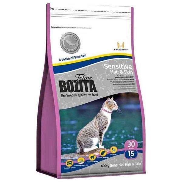 Корм для кошек Bozita для здоровья кожи и шерсти, для вывода шерсти