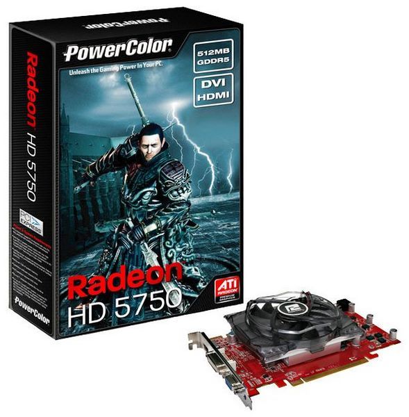 PowerColor Radeon HD 5750 700Mhz PCI-E 2.1 512Mb 4600Mhz 128 bit DVI HDMI HDCP