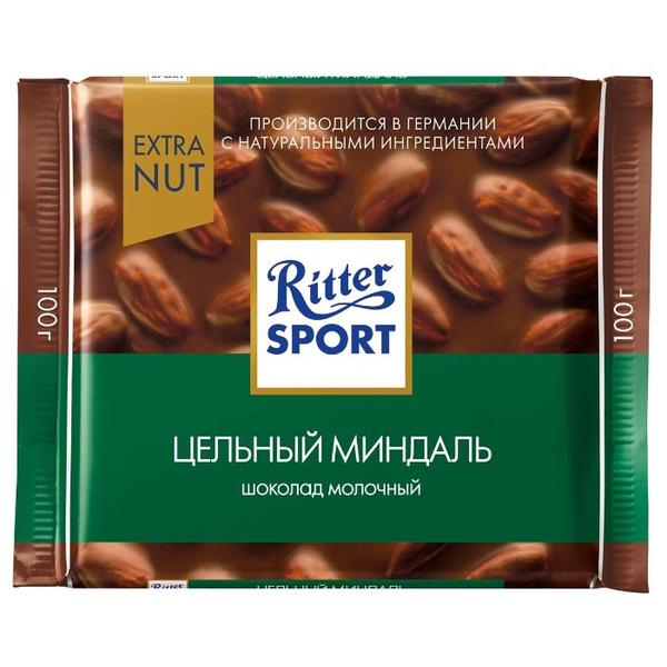 Шоколад Ritter Sport Extra Nut молочный цельный миндаль