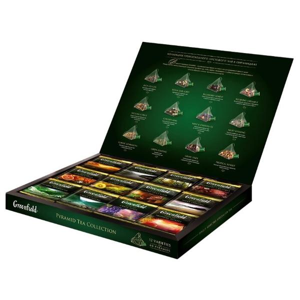 Чай Greenfield Pyramid Tea Collection 12 varieties ассорти в пирамидках подарочный набор