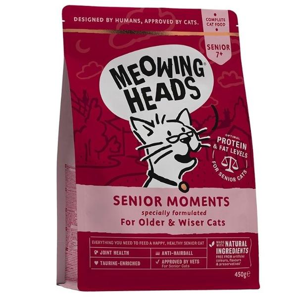 Корм для кошек Meowing Heads Для кошек старше 7 лет с лососем и яйцом. Мудрые года