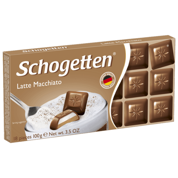 Шоколад Schogetten Latte Macchiato молочный с кофейно-молочной начинкой