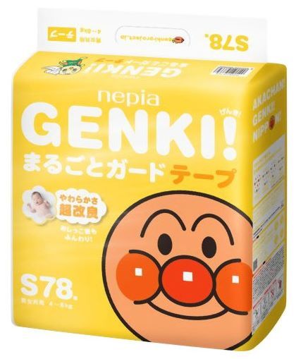 Genki подгузники S (4-8 кг)