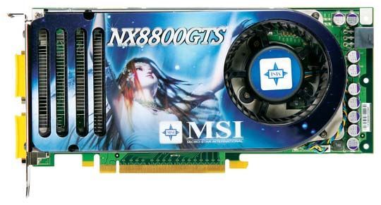 MSI GeForce 8800 GTS 575Mhz PCI-E 320Mb 1700Mhz 320 bit 2xDVI TV HDCP YPrPb