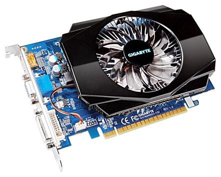 GIGABYTE GeForce GT 440 830Mhz PCI-E 2.0 1024Mb 1800Mhz 128 bit DVI HDMI HDCP