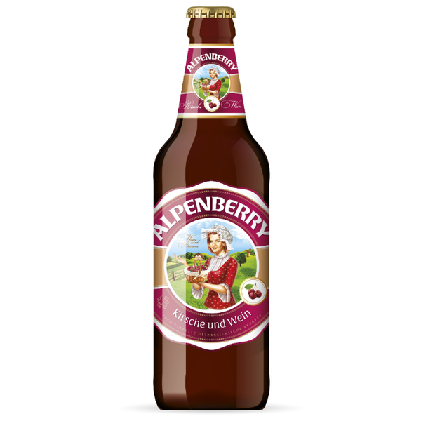 Винный напиток Alpenberry газированный полусладкий со вкусом вишни 0.5 л