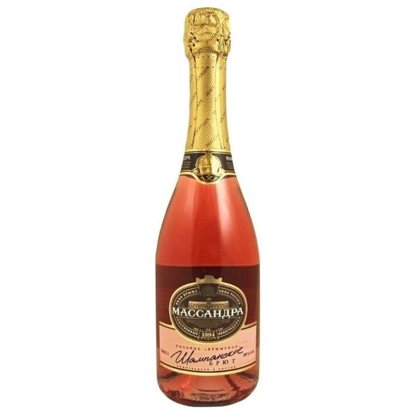 Шампанское Массандра розовое брют 0,75 л