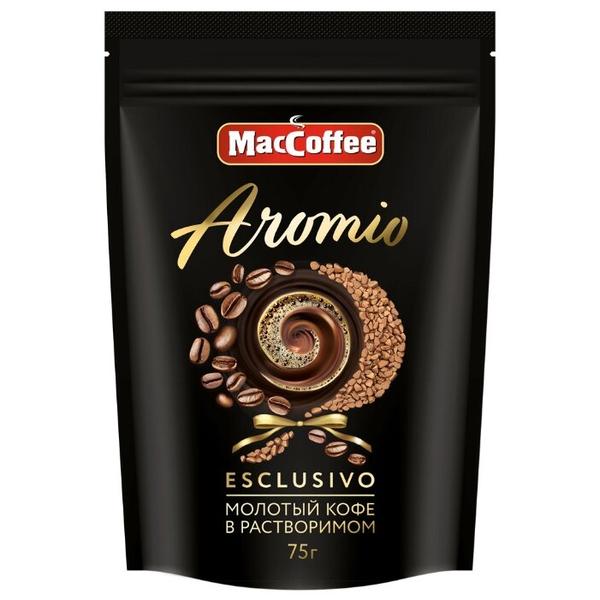 Кофе растворимый MacCoffee Aromio сублимированный с молотым кофе, пакет