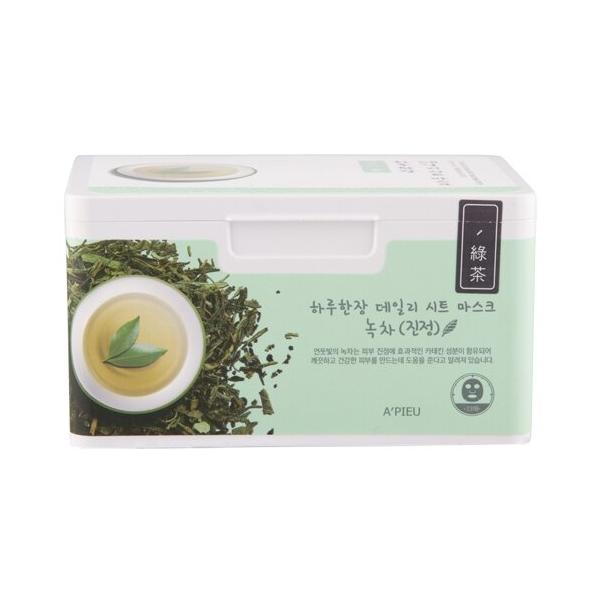A'PIEU Набор успокаивающих тканевых масок Daily Sheet Mask Green Tea Soothing с экстрактом зеленого чая