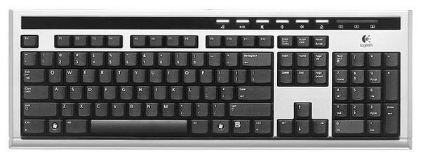 Logitech UltraX Premium Keyboard Black-Silver USB