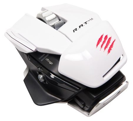 Mad Catz R. A.T. M WIRELESS MOBILE GAMING MOUSE GLOSS White USB