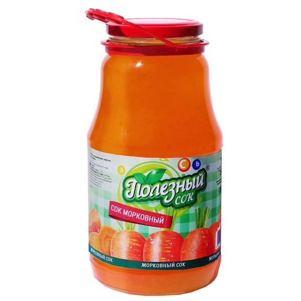 Сок Полезный сок с мякотью Полезный морковный, без сахара