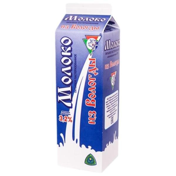 Молоко Из Вологды пастеризованное 3.2%, 0.95 л