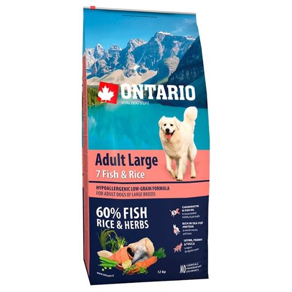 Корм для собак Ontario Adult Large 7 Fish & Rice
