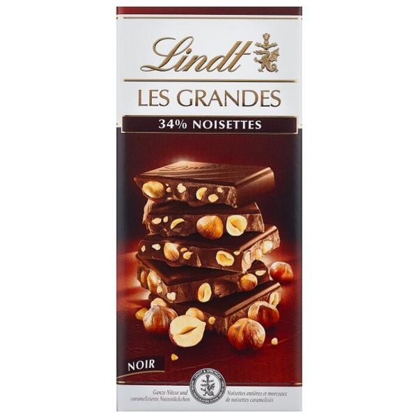 Шоколад Lindt Les Grandes темный с цельным фундуком