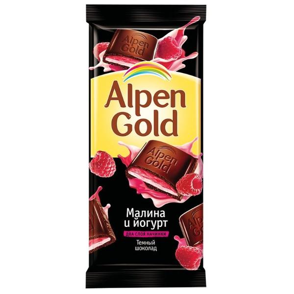 Шоколад Alpen Gold темный с малиново-йогуртовой начинкой