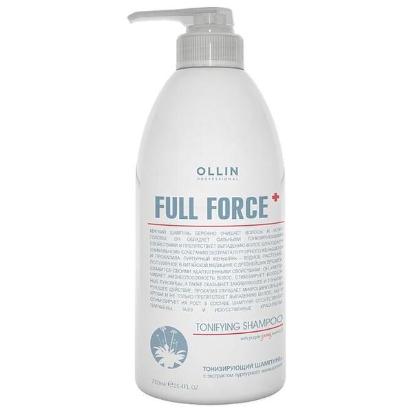 OLLIN Professional шампунь Full Force Tonifying тонизирующий с экстрактом пурпурного женьшеня