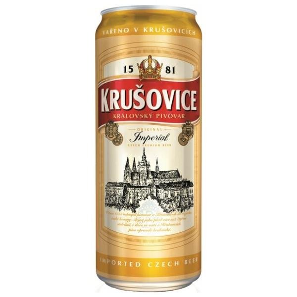 Пиво Krusovice Imperial, in can, 0.5 л