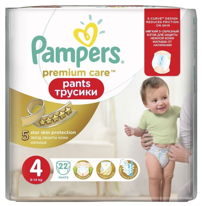 Pampers Premium Care трусики 4 (9-14 кг) 22 шт.