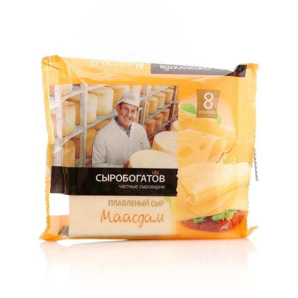 Сыр Сыробогатов плавленый маасдам для тостов 8 шт 45%