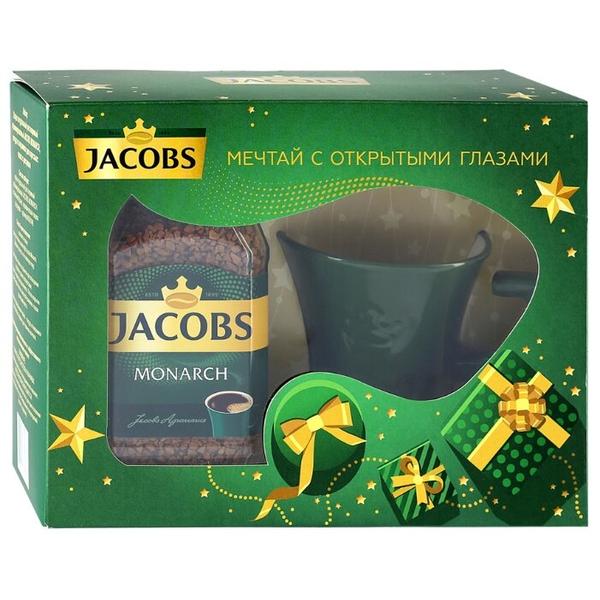 Кофе растворимый Jacobs Monarch, подарочный набор с чашкой c рисунком