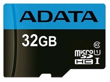 ADATA Premier microSDHC Class 10 UHS-I U1 R/W : 85/25MB/s + SD adapter