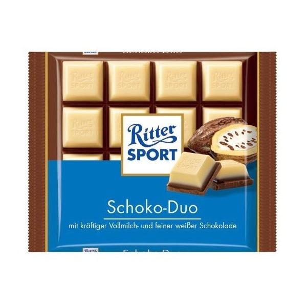 Шоколад Ritter Sport Schoko-Duo молочный и белый