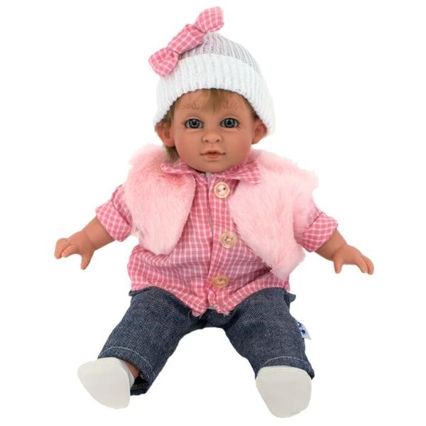 Кукла Lamagik Джестито девочка в клетчатой рубашке джинсах и шапочке, 28 см, 10001