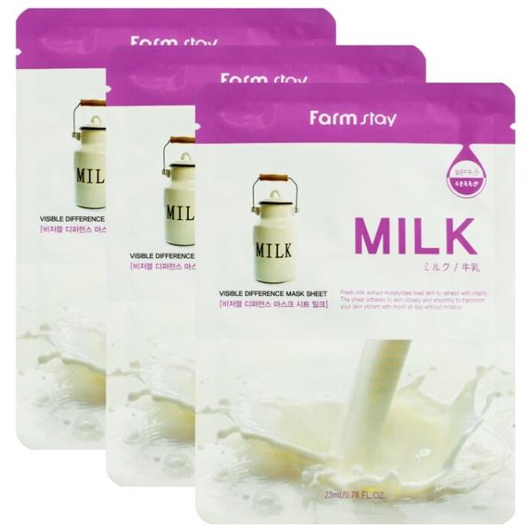 Farmstay Visible Difference Milk Mask Sheet маска с молочными протеинами